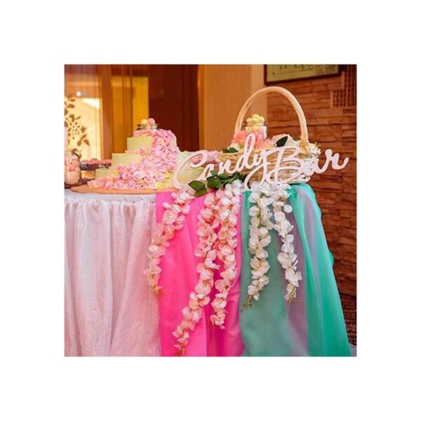 BIT.FLY Camino de mesa de organza transparente de 394 x