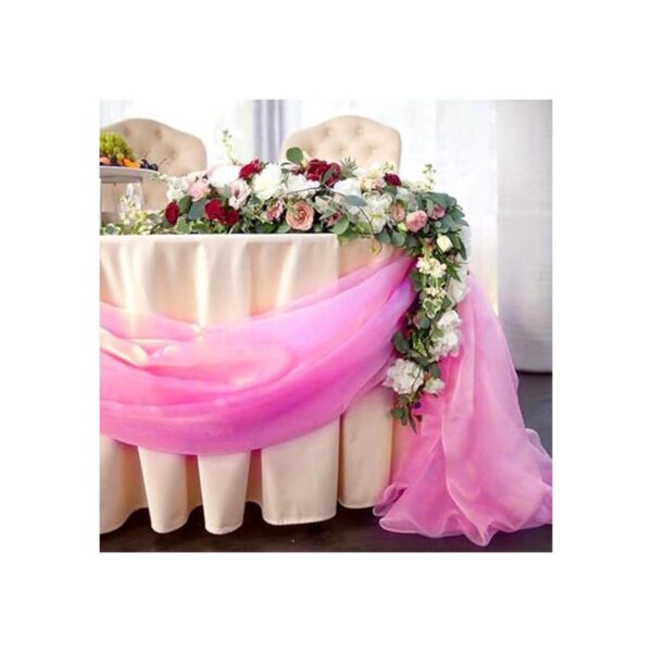 BIT.FLY Camino de mesa de organza transparente de 394 x