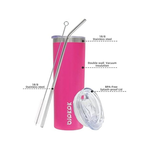 BJPKPK 20oz Skinny Insulated Tumbler with Lid Stainless_2