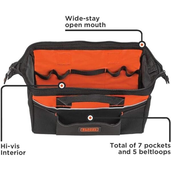 BLACKDECKER Bolsa de herramientas 12 pulgadas