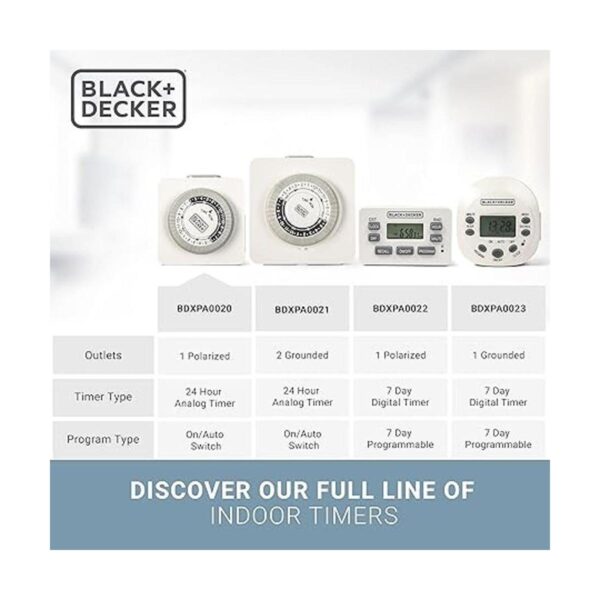 BLACKDECKER Temporizadores de luz interiores