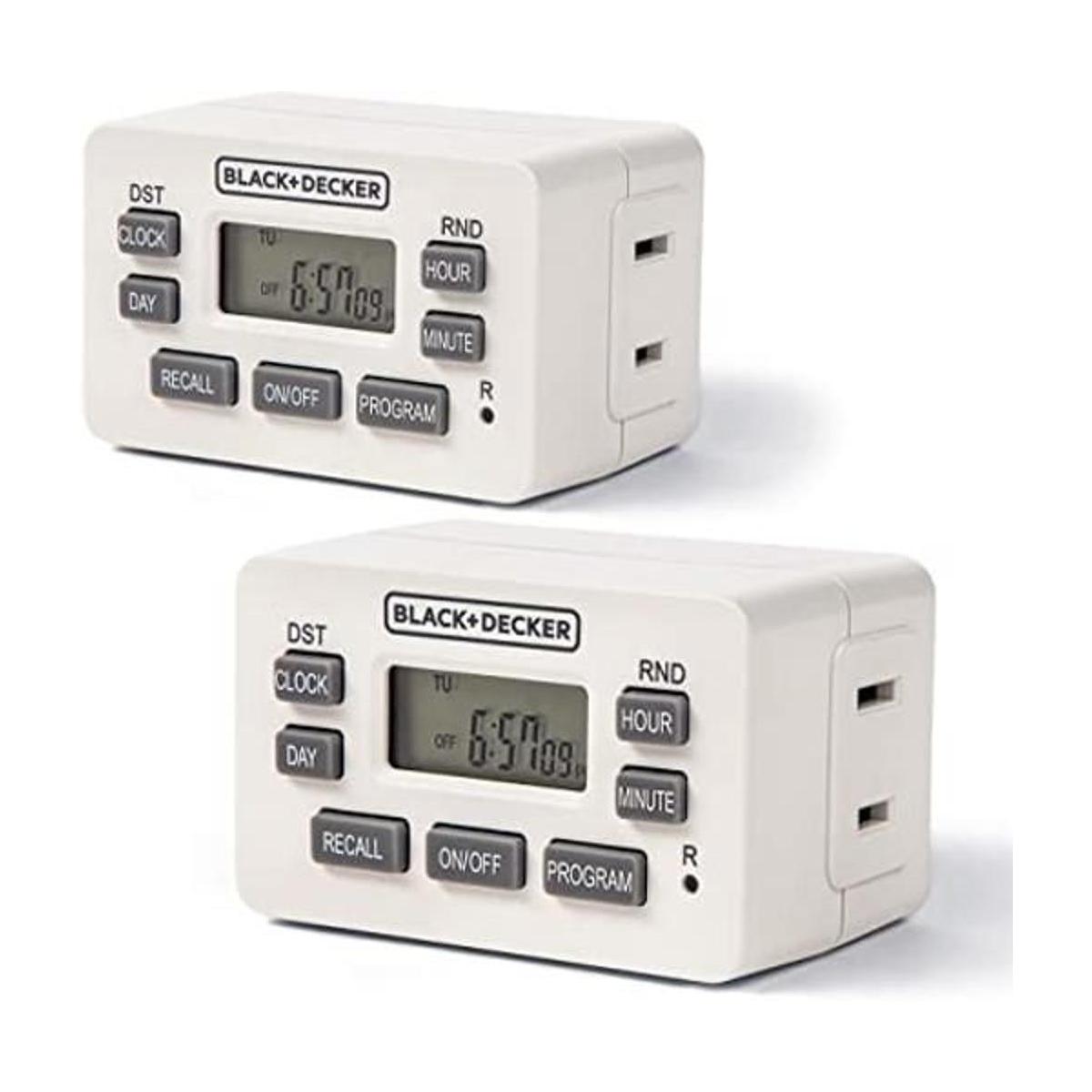 BLACKDECKER Temporizadores de luz programables para