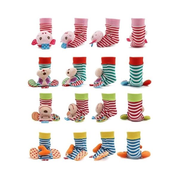 BLOOBLOOMAX Sonajeros de calcetines para bebés de 0 a 24_3