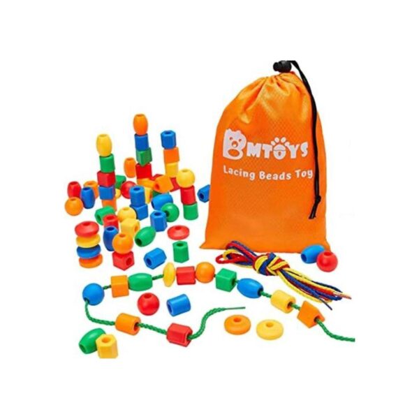 BMTOYS Cuentas de cordones para niños 70 cuentas de_1