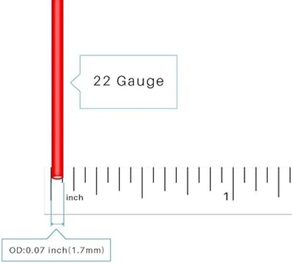 BNTECHGO Bobina de alambre de silicona de calibre 22 rojo