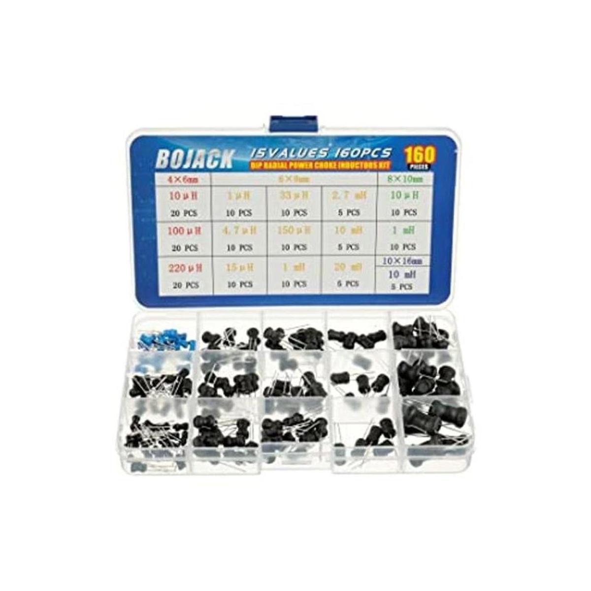 BOJACK 15 valores 160 piezas de inductor de 10 uH a 20 mH