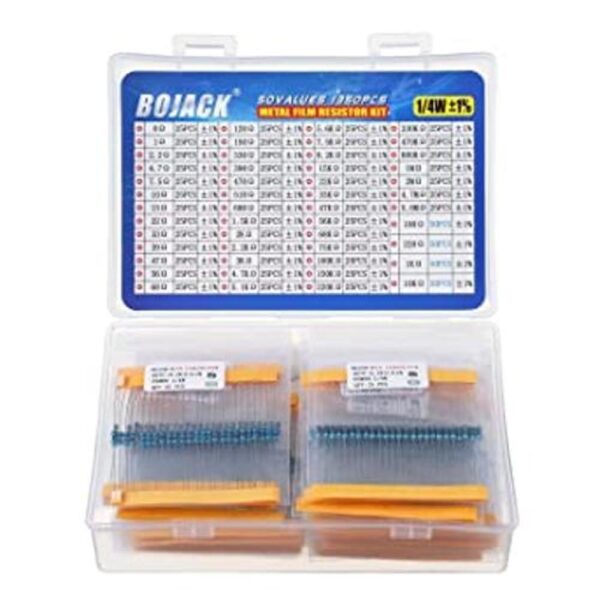 BOJACK Kit de resistencia de 50 valores de 1350 piezas de_1