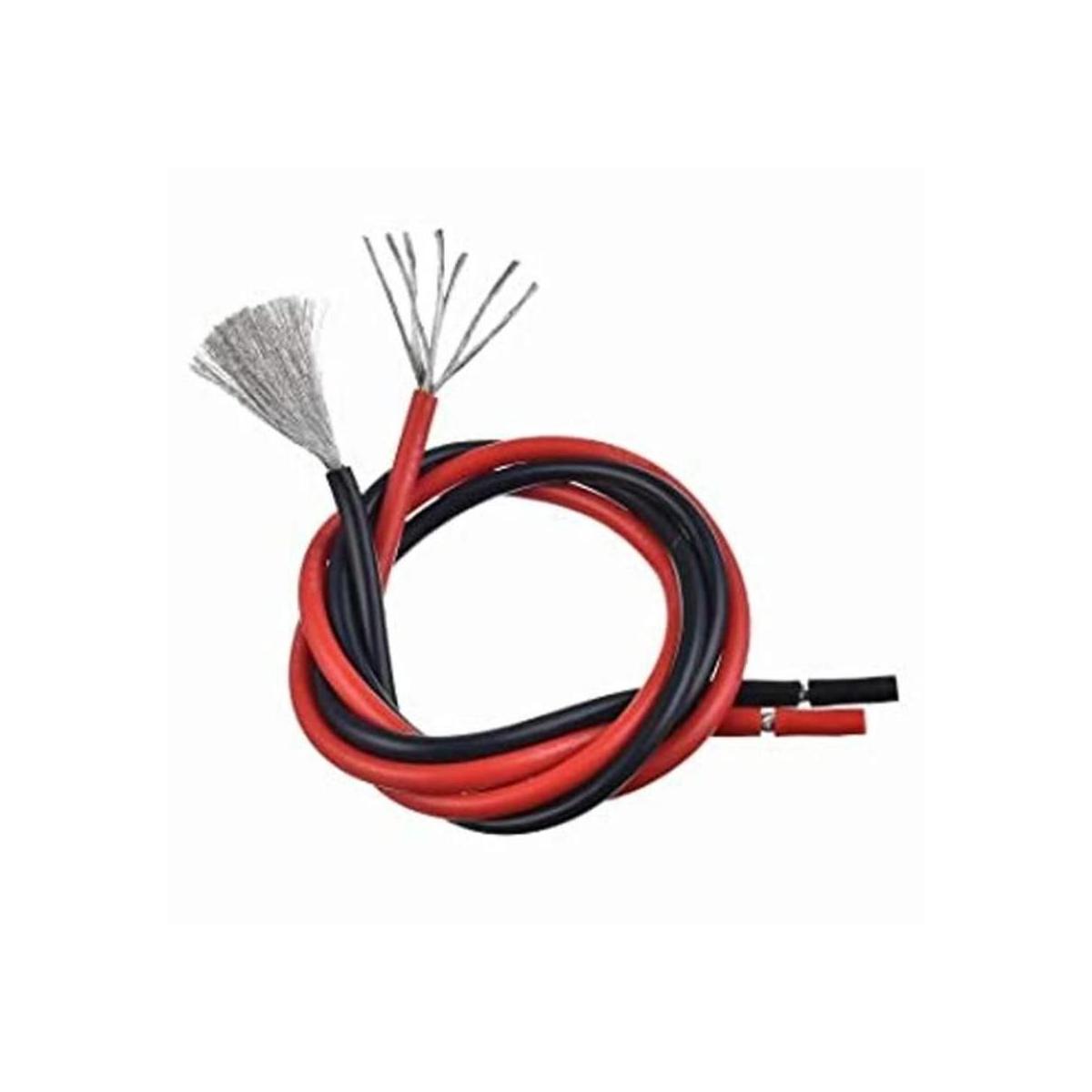 BOJACK Alambre de silicona calibre 12 de 10 pies rojo y 10