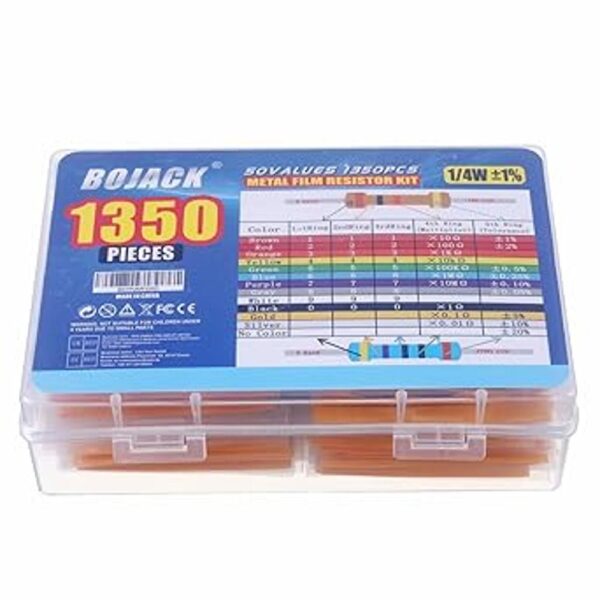 BOJACK Kit de resistencia de 50 valores de 1350 piezas de_3