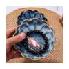 BOSILI Bandeja de cerámica para anillos de joyería vintage