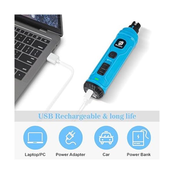 BOUSNIC Molinillo de uñas para perros con 2 luces LED muy