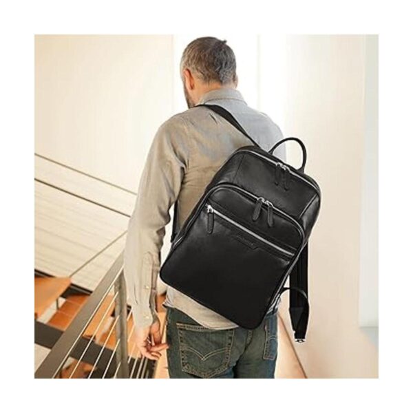 BOSTANTEN Mochila de cuero para hombre de 156 pulgadas