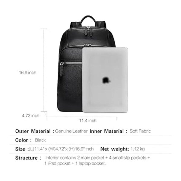 BOSTANTEN Mochila de cuero para hombre de 156 pulgadas