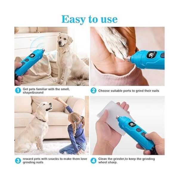 BOUSNIC Molinillo de uñas para perros con 2 luces LED muy