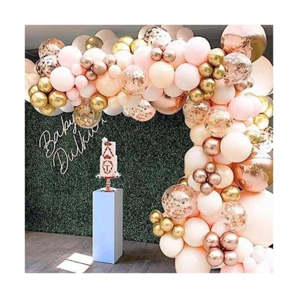 BParty Kit de arco de guirnalda de globos de oro rosa 156_1