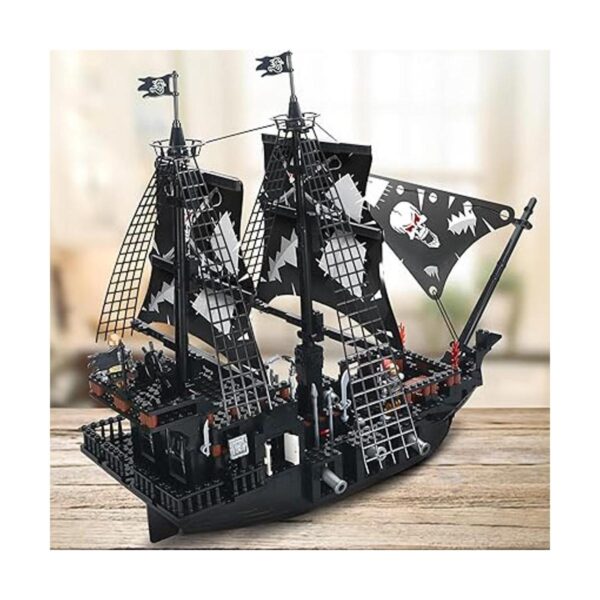 BRICK STORY Kit de construcción de barcos piratas negros_6