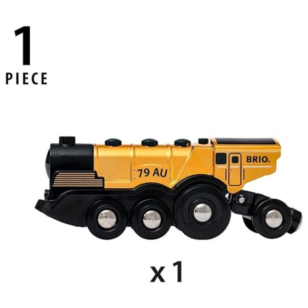 BRIO World 33630 Mighty Golden Action Locomotora Tren de