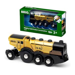 BRIO World 33630 Mighty Golden Action Locomotora Tren de