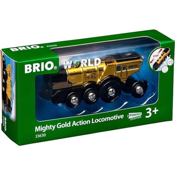 BRIO World 33630 Mighty Golden Action Locomotora Tren de