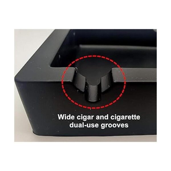 BSANG Cenicero de silicona negro grande de 6 pulgadas