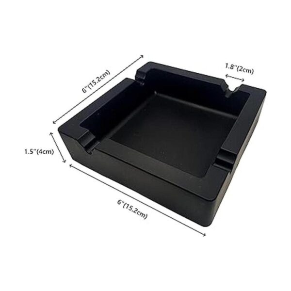 BSANG Cenicero de silicona negro grande de 6 pulgadas