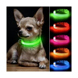 BSEEN Collares de perro iluminados collar ajustable para_1