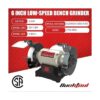 BUCKTOOL Herramientas eléctricas de amoladora de banco de_2