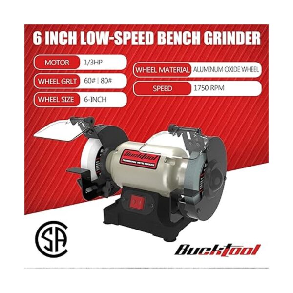 BUCKTOOL Herramientas eléctricas de amoladora de banco de_2