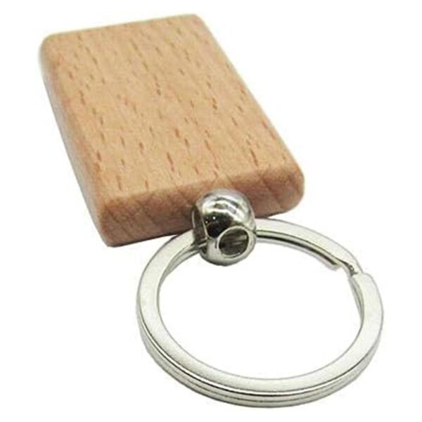 BTYONONON10 piezas de madera en blanco llavero rectangular_4