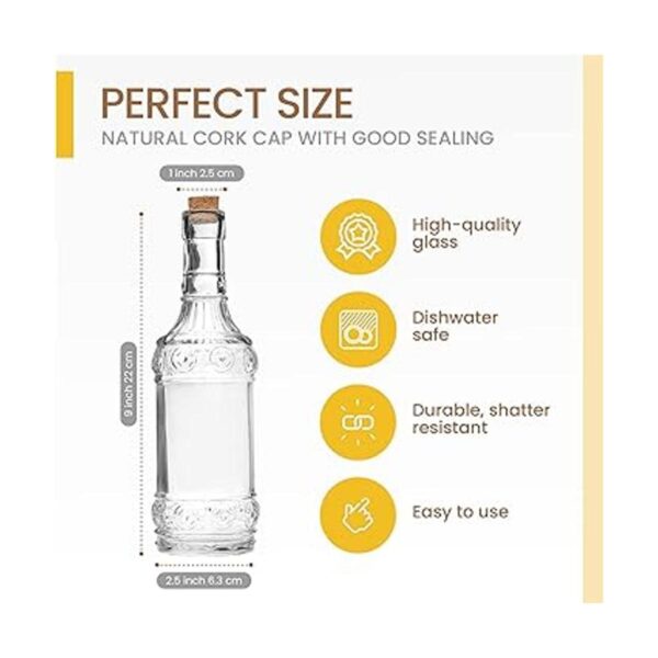 BULK PARADISE Botellas de vidrio transparente surtidas con_2
