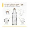 BULK PARADISE Botellas de vidrio transparente surtidas con_3