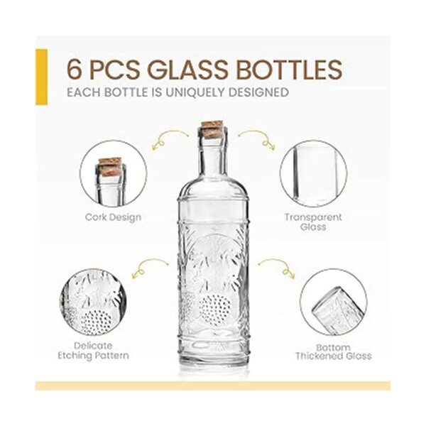 BULK PARADISE Botellas de vidrio transparente surtidas con_3
