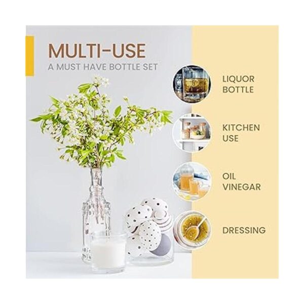 BULK PARADISE Botellas de vidrio transparente surtidas con_6