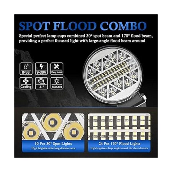 BUNKER INDUST Cápsulas de luz LED de 4 pulgadas 2 piezas_3