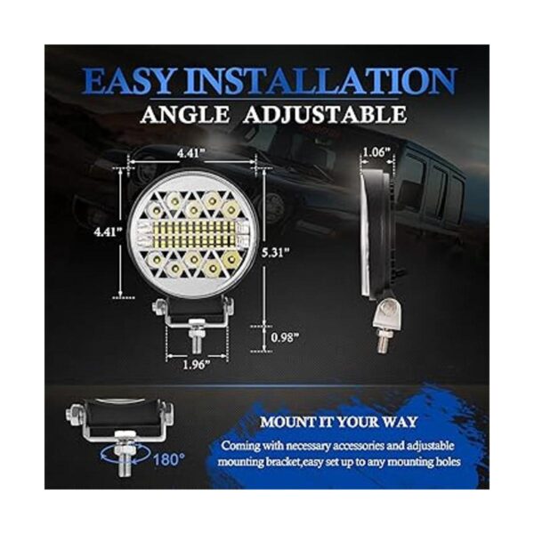BUNKER INDUST Cápsulas de luz LED de 4 pulgadas 2 piezas_4