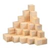 BUYGO O 50 cubos de madera de 1.5 pulgadas bloques de