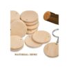 BUYGOO Juego de 100 llaveros de madera en blanco_6