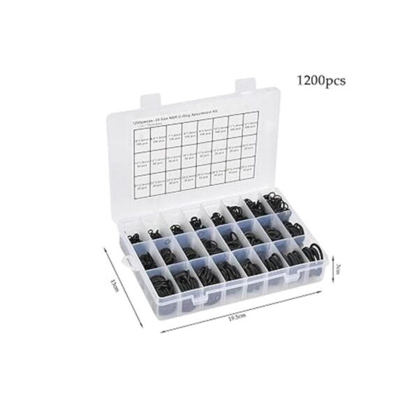 BUYGOO 1200 piezas de anillo tórico Kit de 24 tamaños de_2