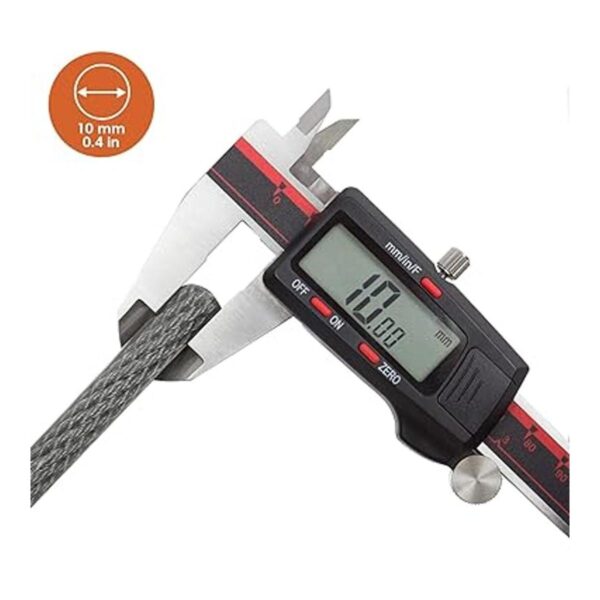 BV Cable de acero de seguridad de 15 pies con bucles