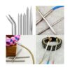 BUYGOO Juego de 14 agujas de cordones de acero inoxidable