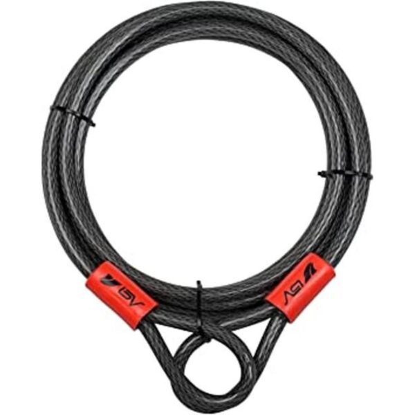 BV Cable de acero de seguridad de 15 pies con bucles