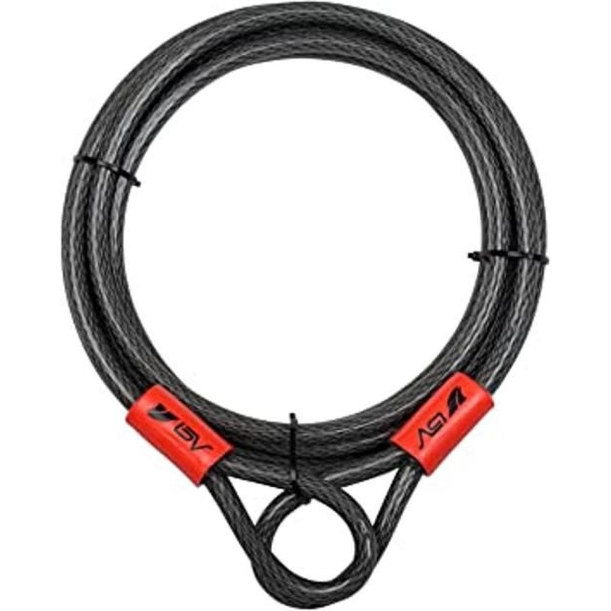 BV Cable de acero de seguridad de 15 pies con bucles