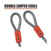 BV Cable de acero de seguridad de 15 pies con bucles
