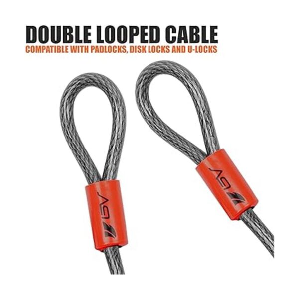 BV Cable de acero de seguridad de 15 pies con bucles