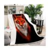 BUZHENG Manta de zorro decorativa suave de felpa Sherpa_2