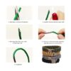BUYGOO Juego de 14 agujas de cordones de acero inoxidable