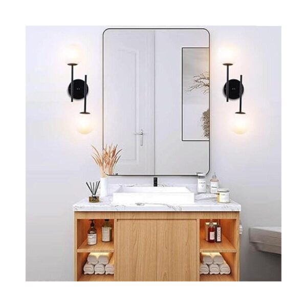 BYOLIIMA Apliques de pared tipo globo 2 luces modernas_3