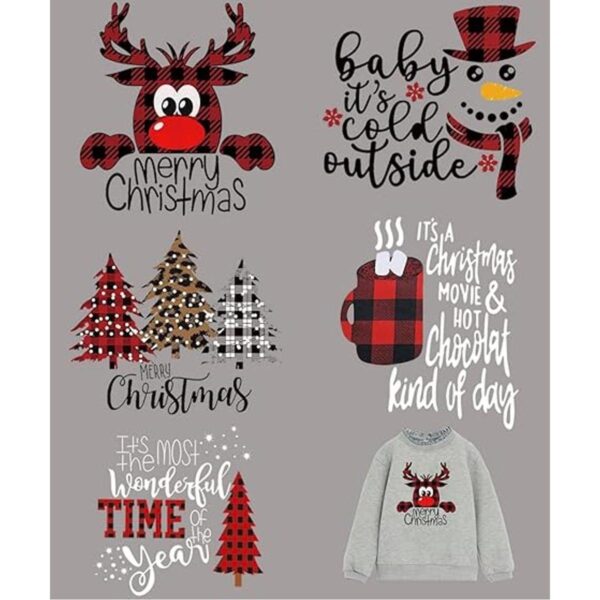 BYNYTO Traslados de Navidad para camisetas clásicas de