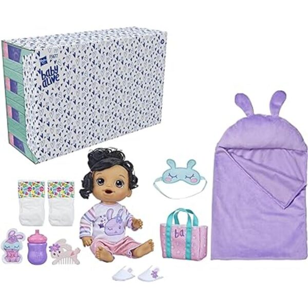 Baby Alive Muñeca de bebé Bunny para fiestas de pijamas_2