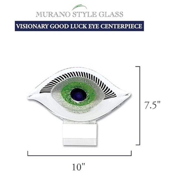 Badash Visionary Good Luck Eye Centro de mesa de cristal_3
